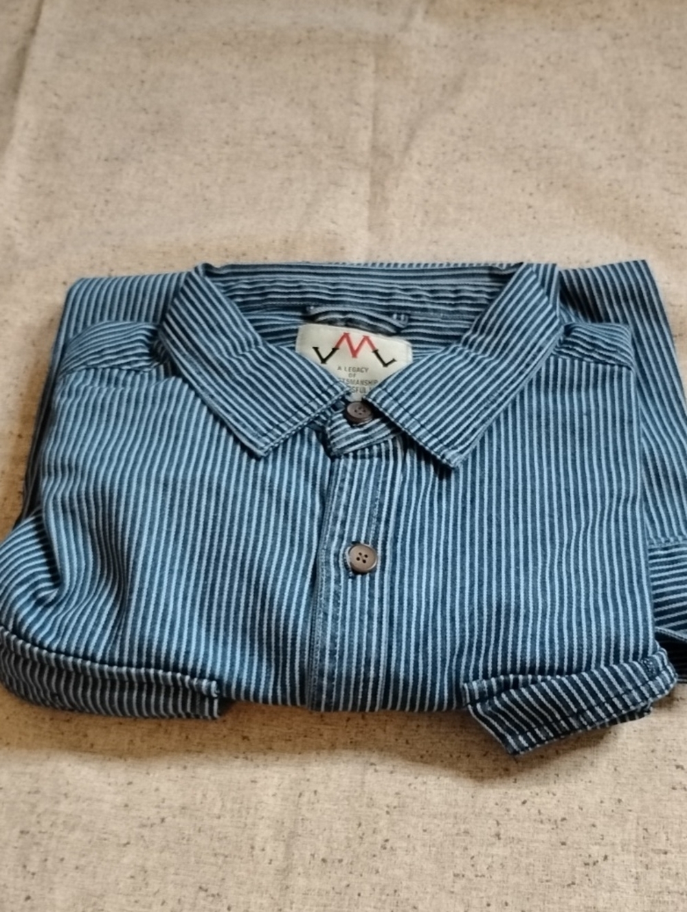 Legacy Men's Blue Striped Button-Up Shirt